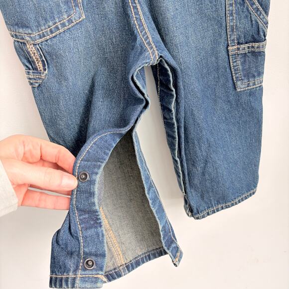 OshKosh B'Gosh NWT 24 Month Baby Blue Denim Overalls Boy Girl NEW - Picture 6 of 7
